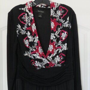 EUC WHBM Faux Wrap Dress 3/4 Sleeves - Small